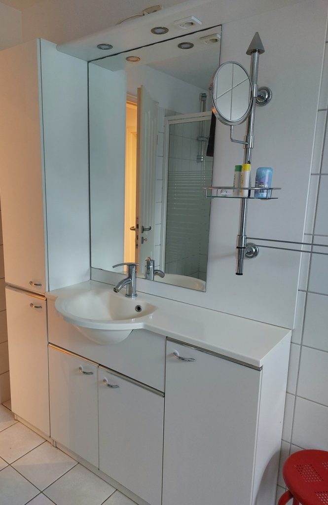 Das schöne Badezimmer der Ferienwohnung in Neumünster